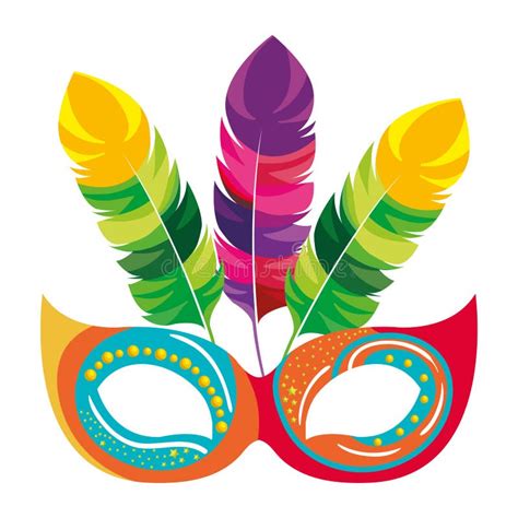 Festive Carnival Mask Icon Design Stock Vector Illustration Of