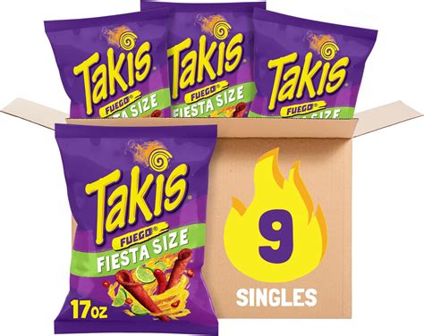 Amazon Takis Fuego 9 9 Oz Sharing Size Bag Hot Chili Pepper