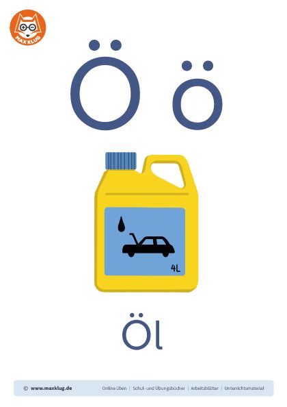 Anlautkarte Ö mit Wort
