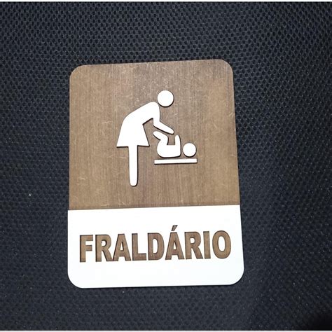 Placa De Sinalização Banheiro Fraldário Em Mdf Shopee Brasil