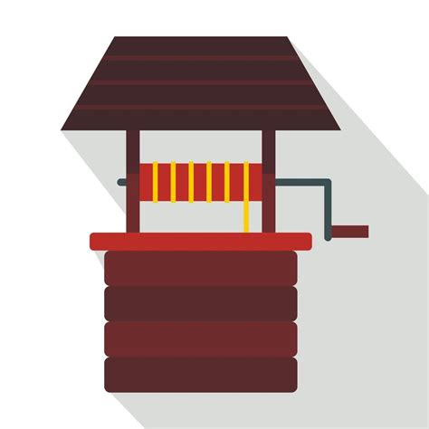 Water Well Icon Flat Style 14700051 Vector Art At Vecteezy