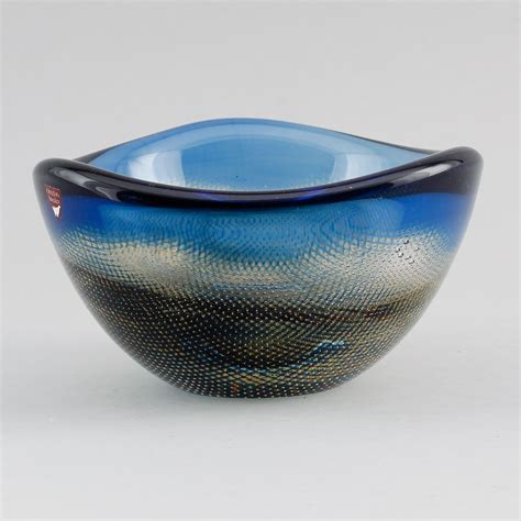 SVEN PALMQVIST Kraka Glass Bowl For Orrefors Sweden Glass Art