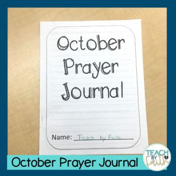 October Prayer Journal by Teach by Faith | Teachers Pay Teachers