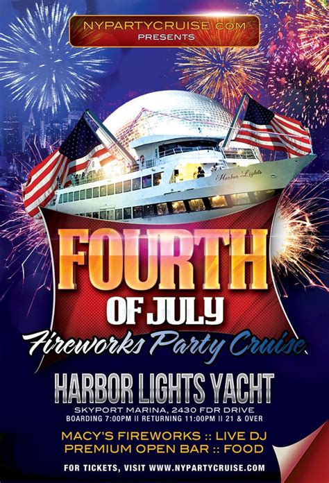 4th Of July Fireworks Party Cruise Harbor Lights Yacht Tickets