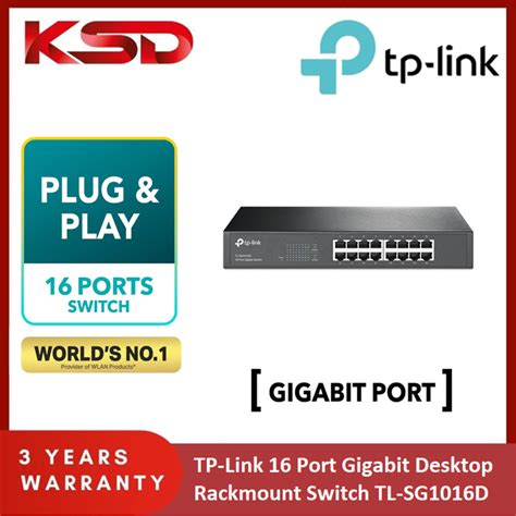 Tp Link Tl Sg D Port Gigabit Desktop Rackmount Switch Lazada