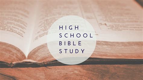 High School Bible Study