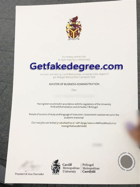 Get Fake Cardiff Metropolitan University Degree In UK Buy Fake High