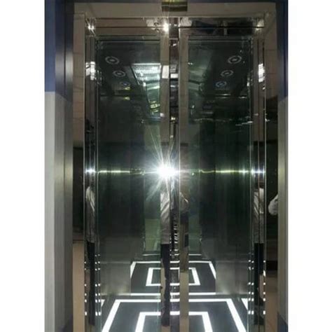 With Machine Room Stainless Steel Glass Door Passenger Elevator For Residential Max Persons