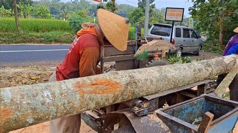 Gergaji Kayu Mahoni Bahan Bangunan Rumah Gergaji Mesin Serkel Rakitan