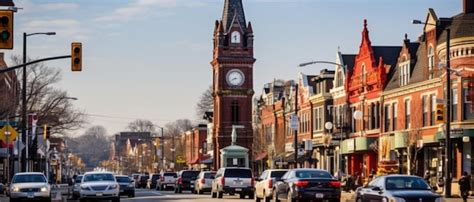 Premium Photo | A clock tower is in the middle of the street