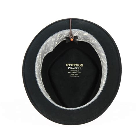 Chapeau Porkpie Diamond Vitafelt Noir Stetson Reference