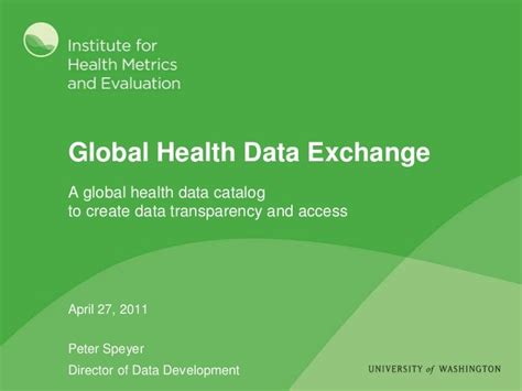 Global Health Data Exchange A Global Health Data Catalog To Create