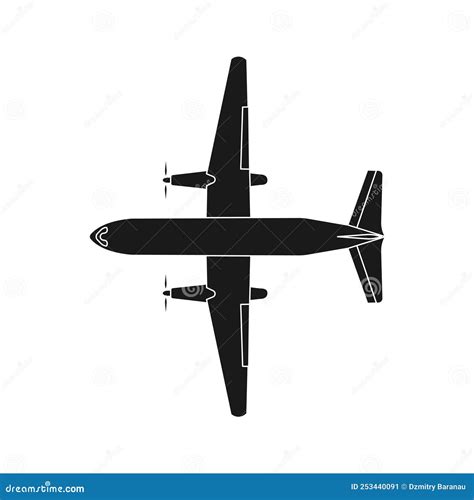 Airplane Travel Vector Icon Illustration Transportation Outline