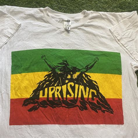 Vintage 1980 Bob Marley Uprising Album Tee Shirt Depop