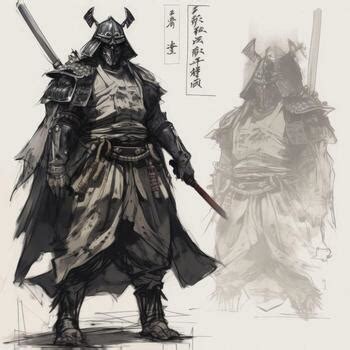 japanese art samurai tattoo