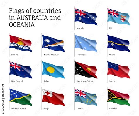 Oceania Flags Countries