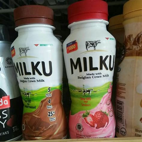 Jual Milku Susu UHT Cokelat Dan Starwberry 200 Ml Shopee Indonesia