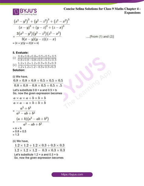 Selina Solutions Class 9 Concise Maths Chapter 4 Expansions Download