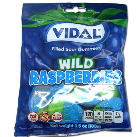 Gummi Sour Wild Raspberries 3 5oz Snack Hut