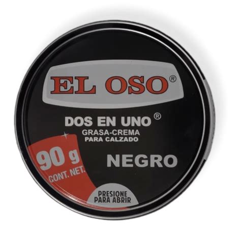 EL OSO DOS EN UNO GRASA CREMA PARA CALZADO COLOR NEGRO 90G สถาน