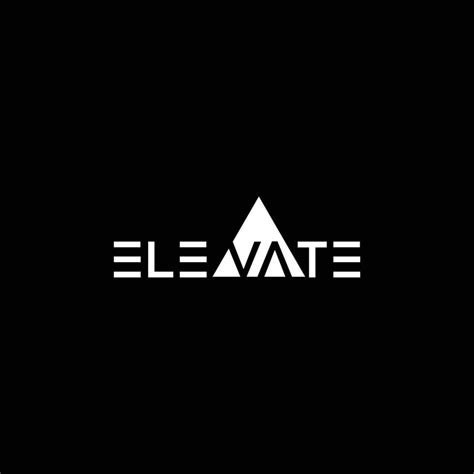 TYPOGRAPHY text logo ELEVATE modern. Isolated white background 7232988 Vector Art at Vecteezy