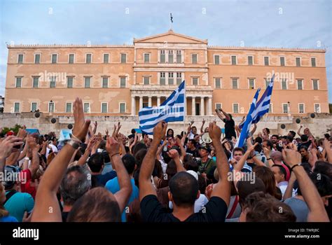 Protests Against The Austerity Measures Outside The Greek Parliament In