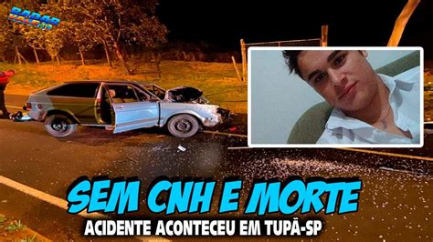 Mulher sem CNH provoca acidente MORTE de jovem motociclista em Tupã