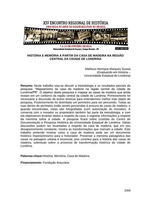 PDF HISTÓRIA E MEMÓRIA A PARTIR DA CASA DE MADEIRA NA 2 LE GOFF