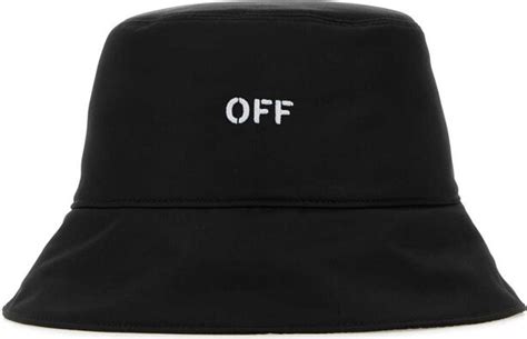 Off White Logo Embroidered Bucket Hat ShopStyle