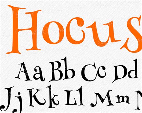 Hocus Pocus Font Svg And Clipart Files Hocus Pocus Letters Etsy