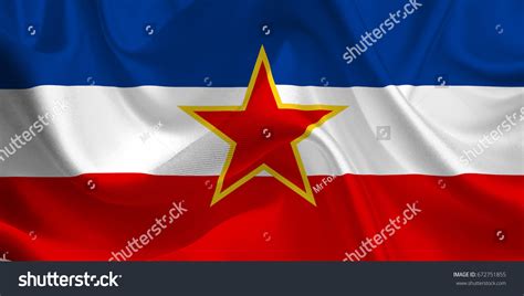 Waving Flag Yugoslavia Yugoslav Flag Wind Stock Illustration 672751855 ...