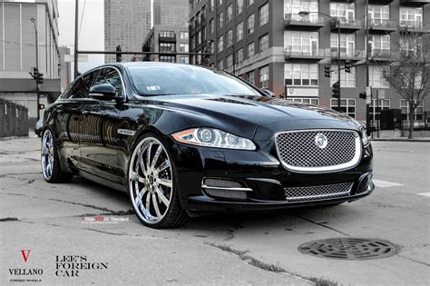 Elegant Black Jaguar XJ-Type Wearing 26 Inch Vellano Rims — CARiD.com Gallery