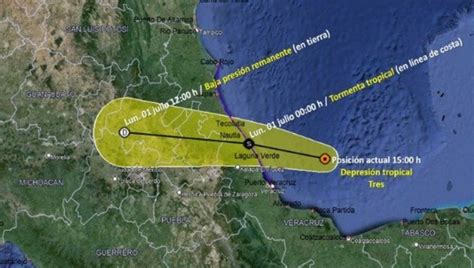 Conagua Anuncia Formaci N De Depresi N Tropical Tres Cerca De Alvarado