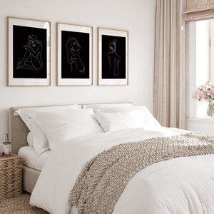 Set Of Black Body Line Art Woman Line Art Line Drawing Print Female Body Poster Naked