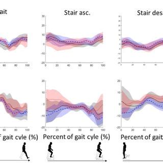 Angle Curves In The Hip And Knee Joints During Gait And Stair Walking