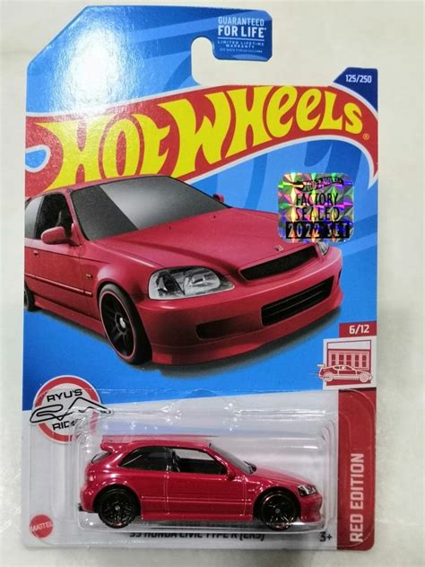 Hot Wheels Honda Civic Type R Ek Factory Sealed Red Edition Hobbies Toys Toys Games On