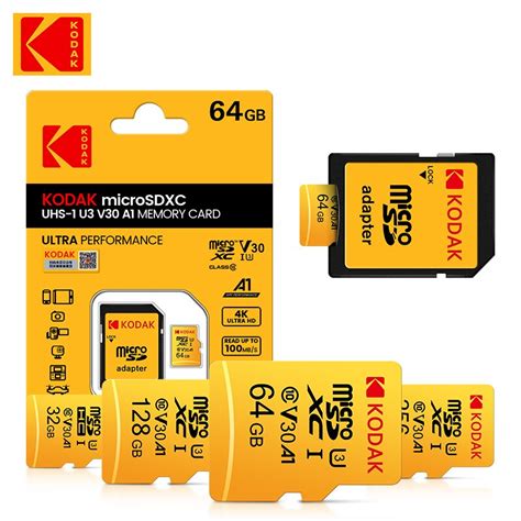 Original Kodak 512gb Micro Sd Card Class 10 16g 32g 64gb U3 4k High Speed Cartao De Memoria