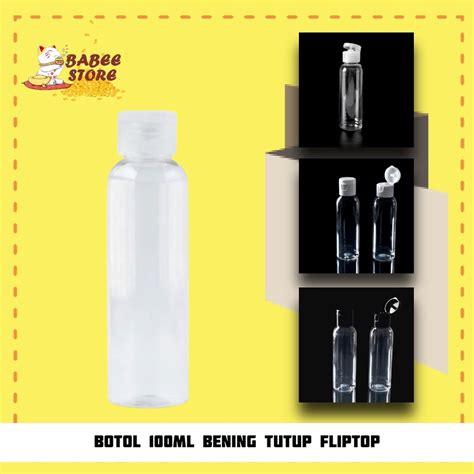 Jual BABEE BOTOL PLASTIK 100ML FLIPTOP BENING BOTOL 100 ML BENING