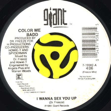 COLOR ME BADD I WANNA SEX YOU UP 45 S Breakwell Records