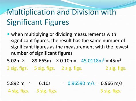 Significant Figures Multiplication And Division Worksheets