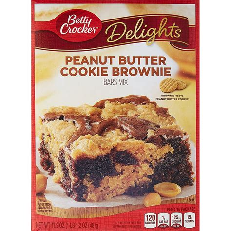 Betty Crocker Delights Mix Peanut Butter Cookie Brownie Bar Mix 172 Ounce