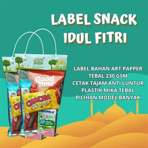 Jual Plastik Label Hari Raya Idul Fitri Bingkisan Mini Parcel Snack