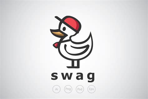 Swag Duck With Hat Logo Template Creative Logo Templates Creative