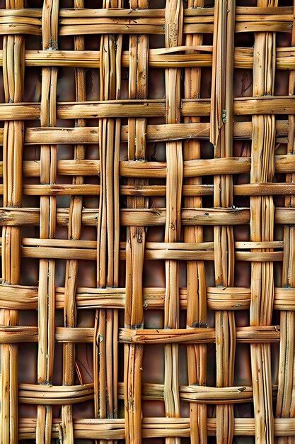 Rattan Handmade Texture Premium AI Generated Image