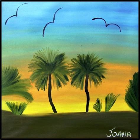 Atardecer Tropical Painting By Joana Pecurul Artmajeur