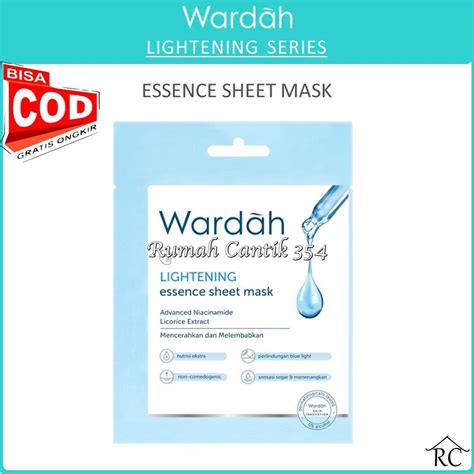 Jual Cod Wardah Lightening Essence Sheet Mask Ml Sheet Mask