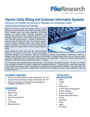 Fillable Online Electric Utility Billing And Customer Information