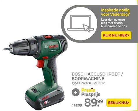 Bosch Accuschroef Boormachine UniversalDrill 18V Aanbieding Bij Praxis