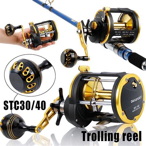 Buy Full Metal Trolling Fishing Reel Spinning Handle Drag Powerflu