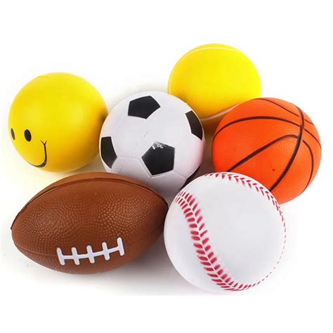 Custom Logo Design Pu Stress Ball Toy Football Basketball Shape Stress